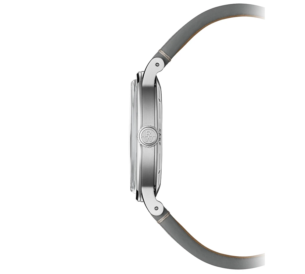 Raymond Weil Men's Swiss Automatic Millesime Moon Phase Gray Leather Strap Watch 40mm