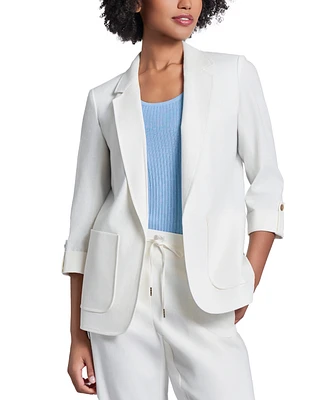 Jones New York Petite Patch-Pocket Blazer