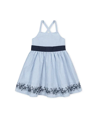 Hope & Henry Toddler Girls Heirloom Sleeveless Special Occasion Sundress with Bow Back Detail and Embroidery