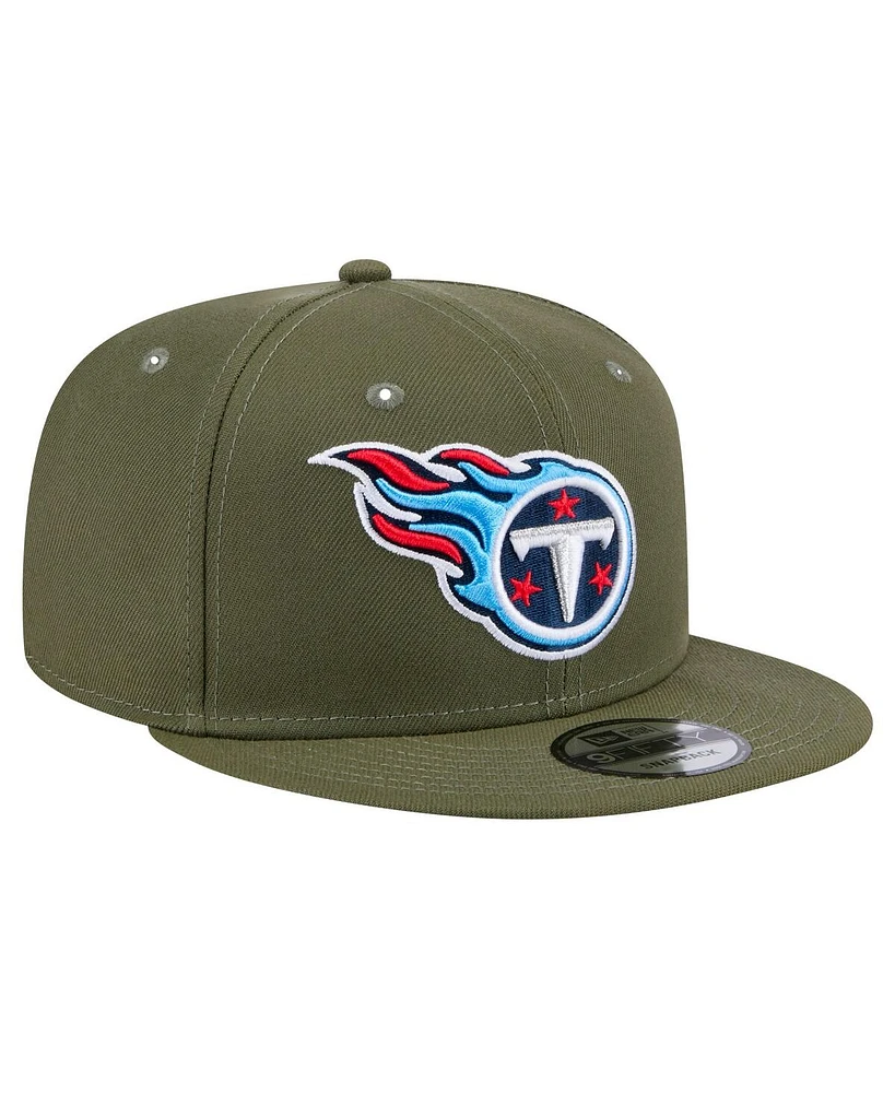 New Era Men's Olive Tennessee Titans Main 9FIFTY Snapback Hat