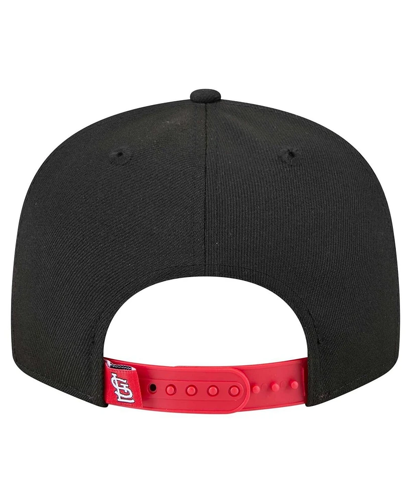 New Era Men's Black St. Louis Cardinals Splatter 9FIFTY Snapback Hat