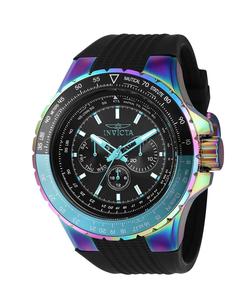 Invicta Men's 37033 Aviator Quartz Chronograph Black Dial Watch