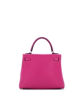 Pre-Owned Hermes Kelly 25 Handbag Pink Swift with Palladium Hardware