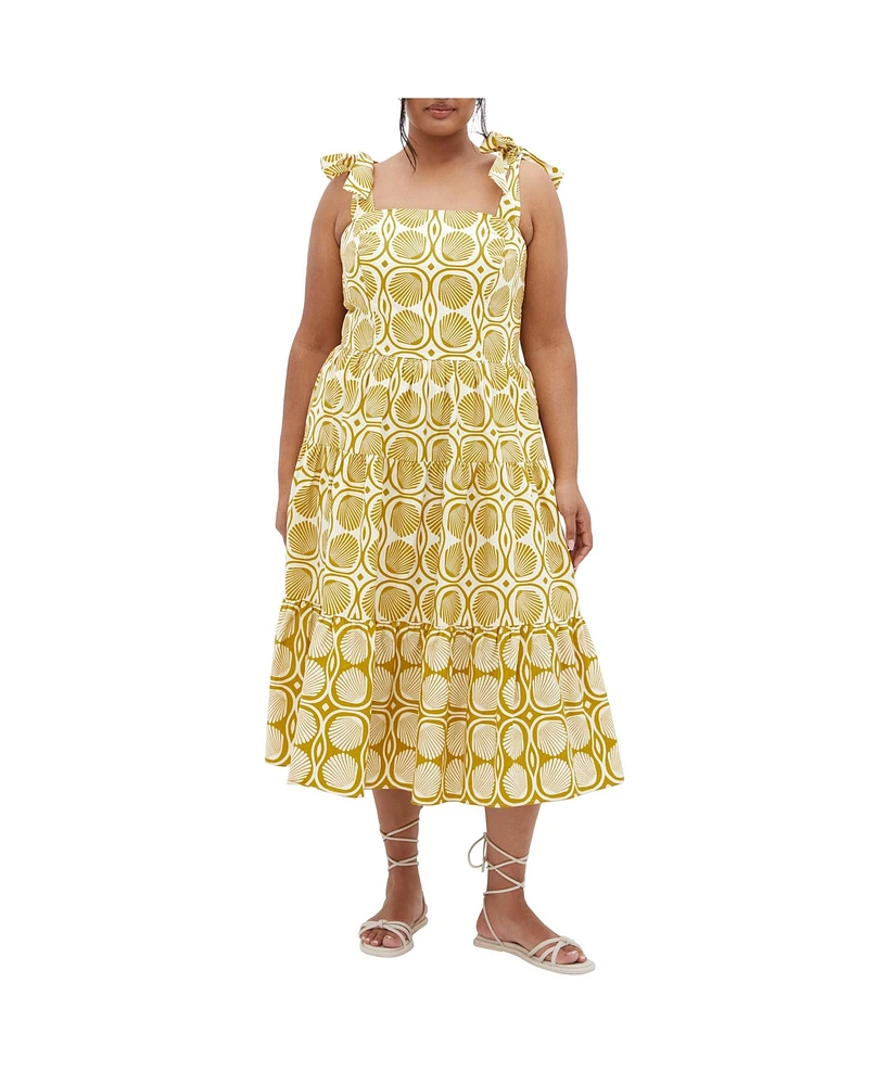 City Chic Plus Leila Seashell Dress