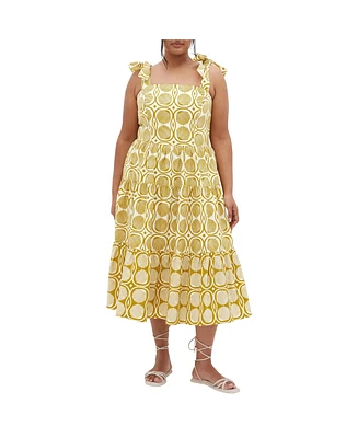 City Chic Plus Leila Seashell Dress