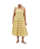 City Chic Plus Leila Seashell Dress