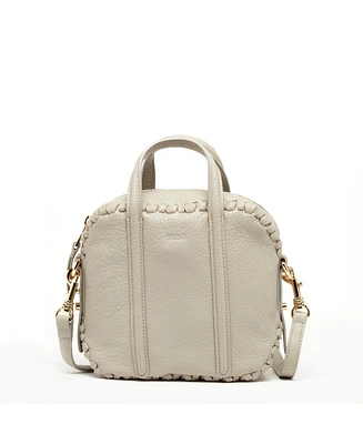 Susu Grayish Beige Leather Crossbody Bag – Medium Size Women s Handbag with Top Handle and Adjustable Strap