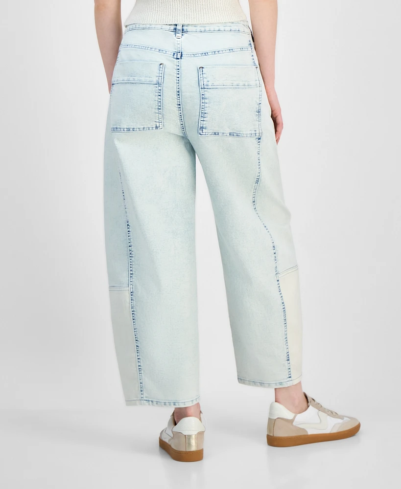 And Now This Women's High-Rise Barrel-Leg Jeans, Exclusively at Macy's