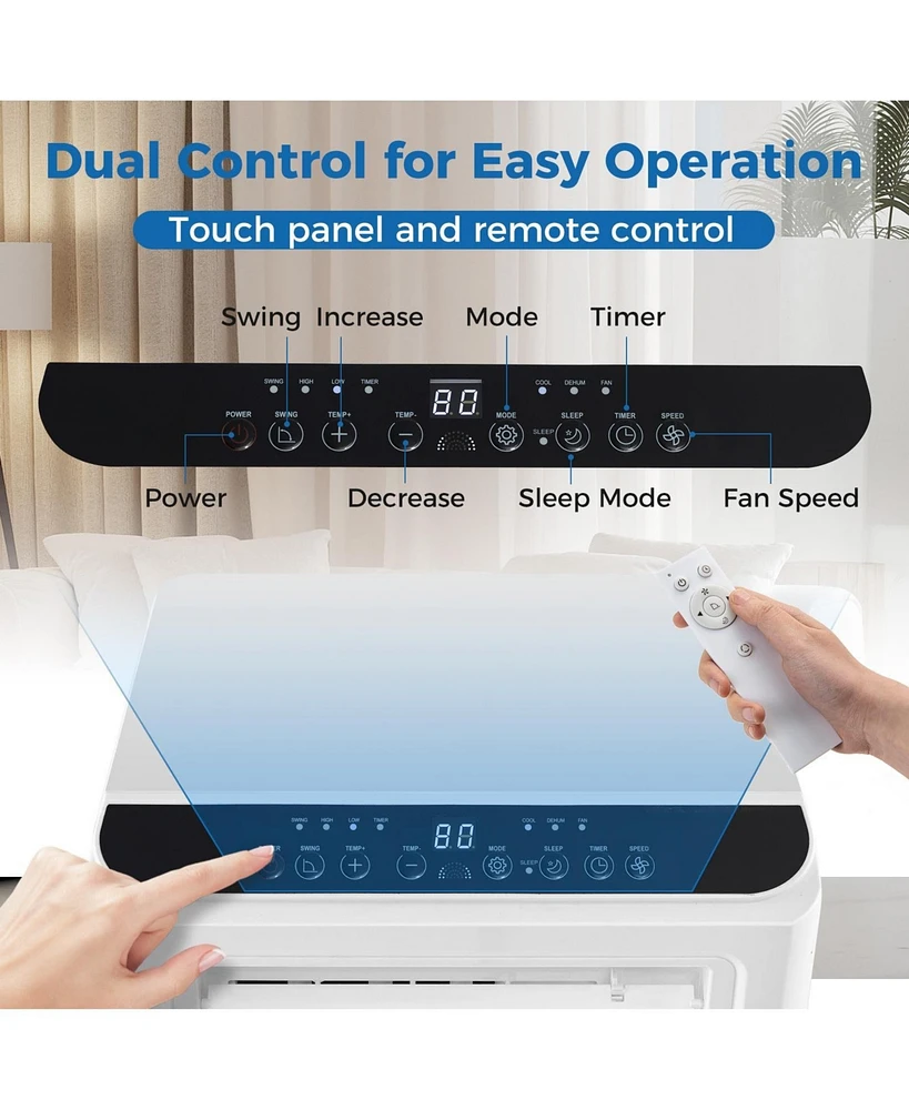 10000 Btu Portable Air Conditioner 3 in 1 Floor Ac Unit with Fan and Dehumidifier