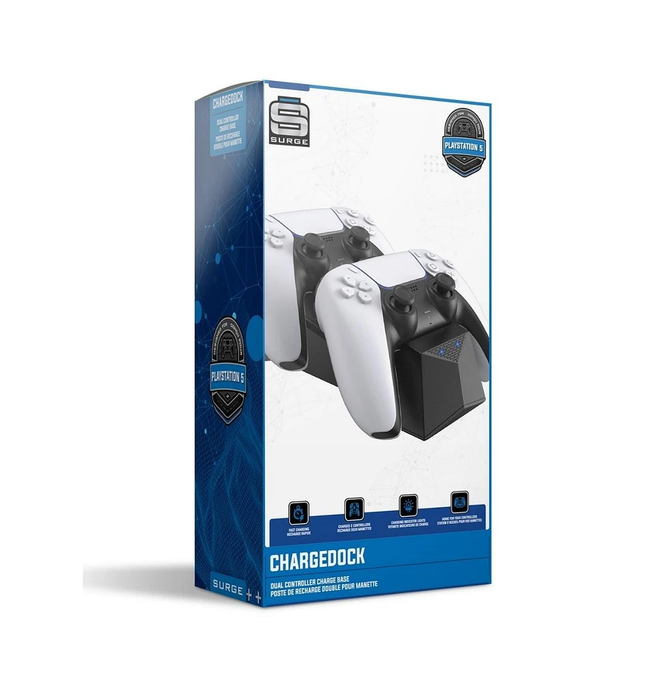 Sony Playstation 5 Slim Disc Bundle with White Pulse Headset, Extra Midnight Black Controller, Trigger Stop Kit, Dual Charge Dock and MightySkins Deca