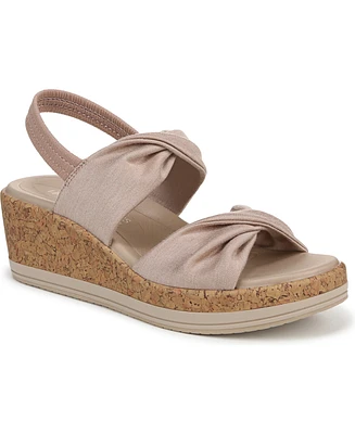 LifeStride Women's Riley Washable Slingback Wedge Sandals