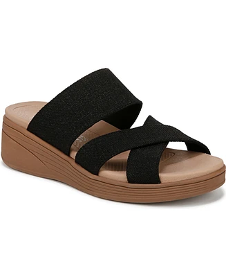 LifeStride Women's Fiona Washable Strappy Slide Wedge Sandals