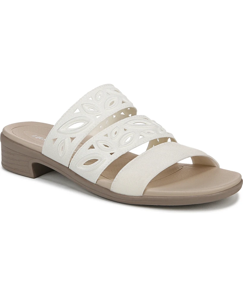 LifeStride Women's Poppy Washable Block Heel Slide Sandals