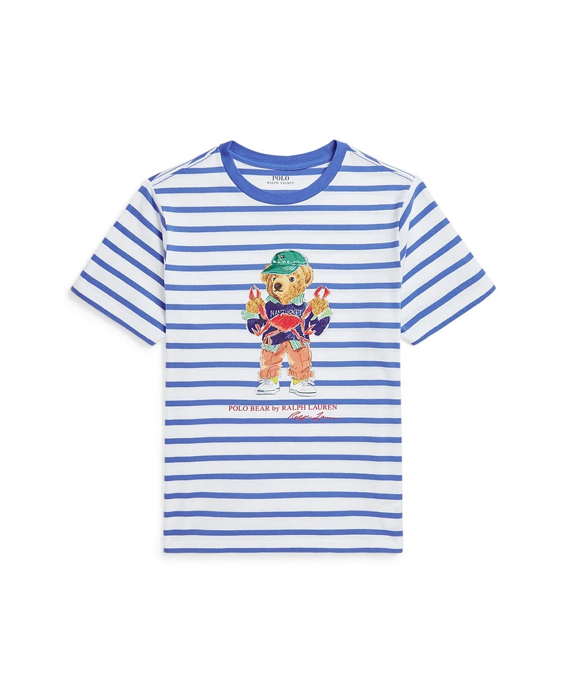 Polo Ralph Lauren Big Boys Polo Bear Striped Jersey T-Shirt