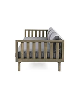 Acacia Wood Daybed: Durable, Water-Resistant, Classic Slat Paneling Design