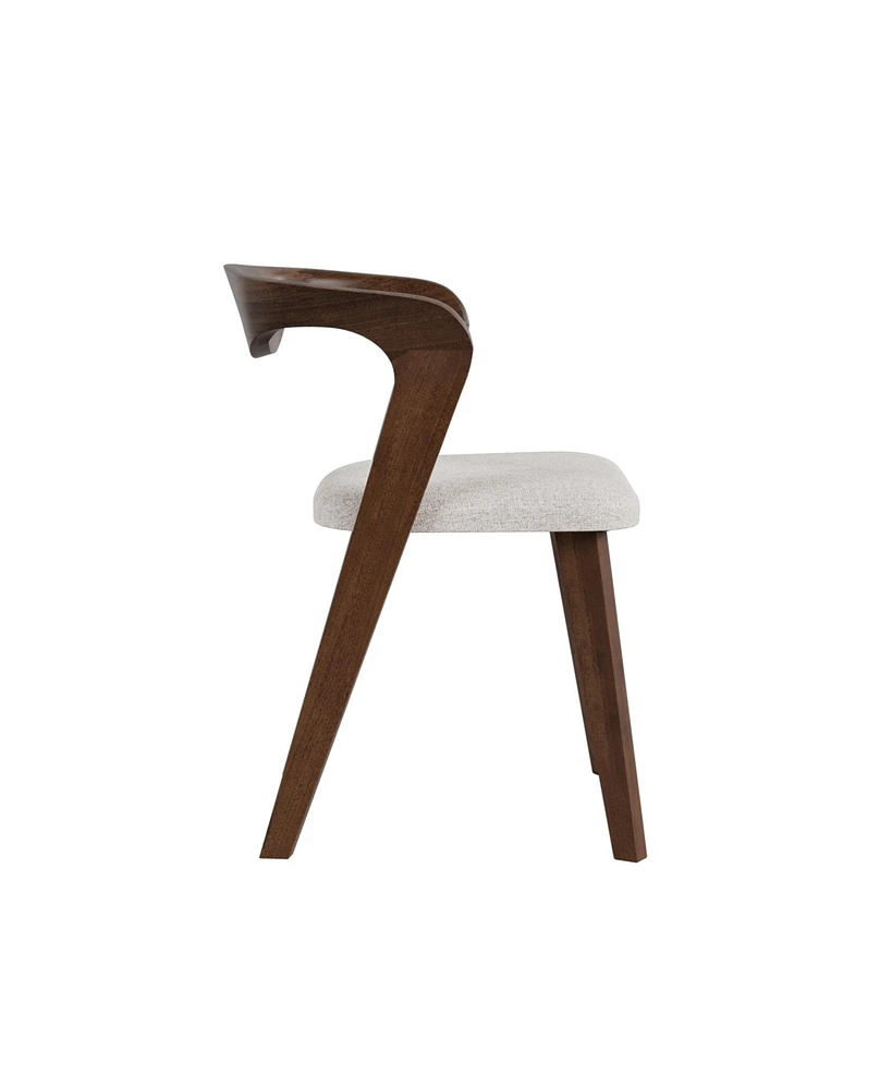 Furniture of America 2-Pc. Solid Wood Mid-Century Modern Dining Chair Set