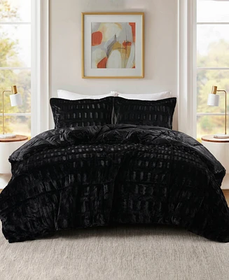 Madison Park Gia Faux-Fur 3-Pc. Comforter Set, Full/Queen