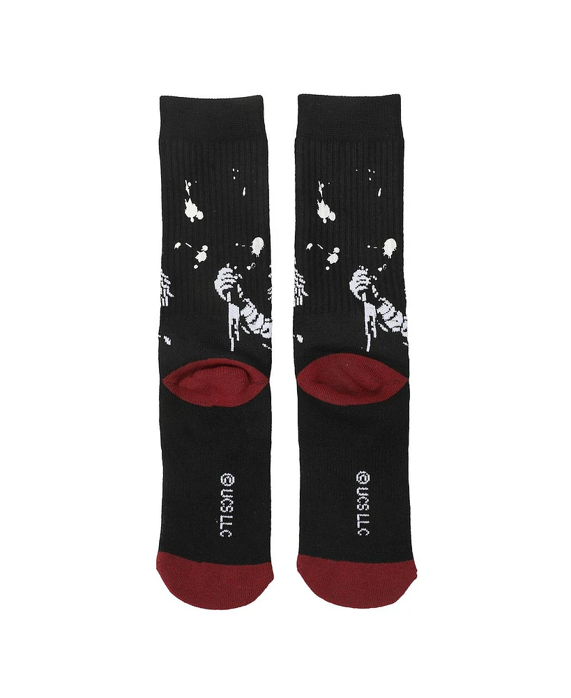 Chucky Men's Uv Color Change Hi I'm Black Athletic Crew Socks