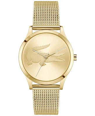 Lacoste Women's Crocodelle Gold Tone Stainless Steel Mesh Bracelet Watch
