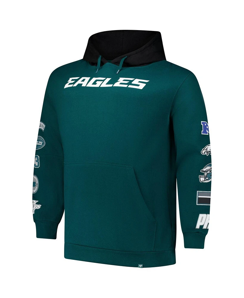 Fanatics Men's Green Philadelphia Eagles Big Tall Patched Out Pullover Hoodie