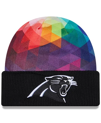 New Era Big Boys and Girls Black Carolina Panthers 2023 Nfl Crucial Catch Cuffed Knit Hat