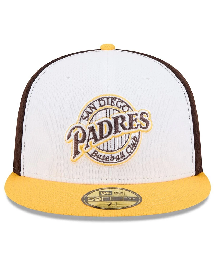 New Era Men's Brown/Gold San Diego Padres 2025 Mlb Clubhouse 59FIFTY Fitted Hat