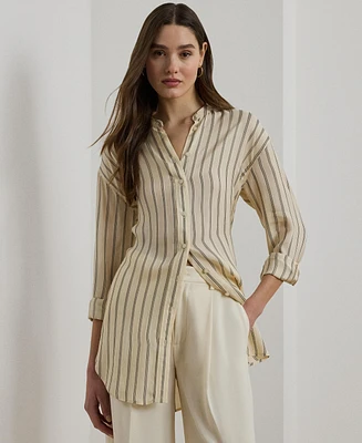 Lauren Ralph Lauren Women's Striped Jacquard Tunic Shirt, Regular & Petite