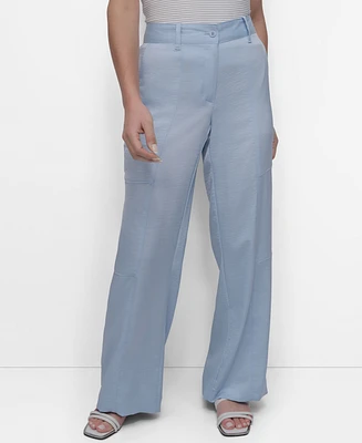 Dkny Women's High-Rise Wide-Leg Trousers