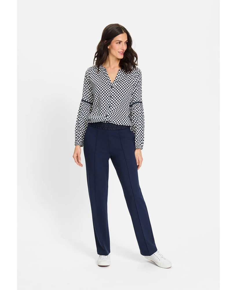 Olsen Women's Polka Dot Tunic Shirt