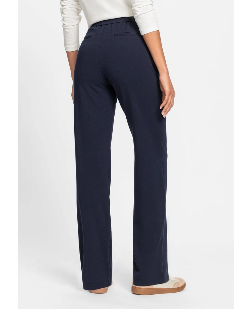 Olsen Women's Mona Fit Wide Leg Knit Trouser