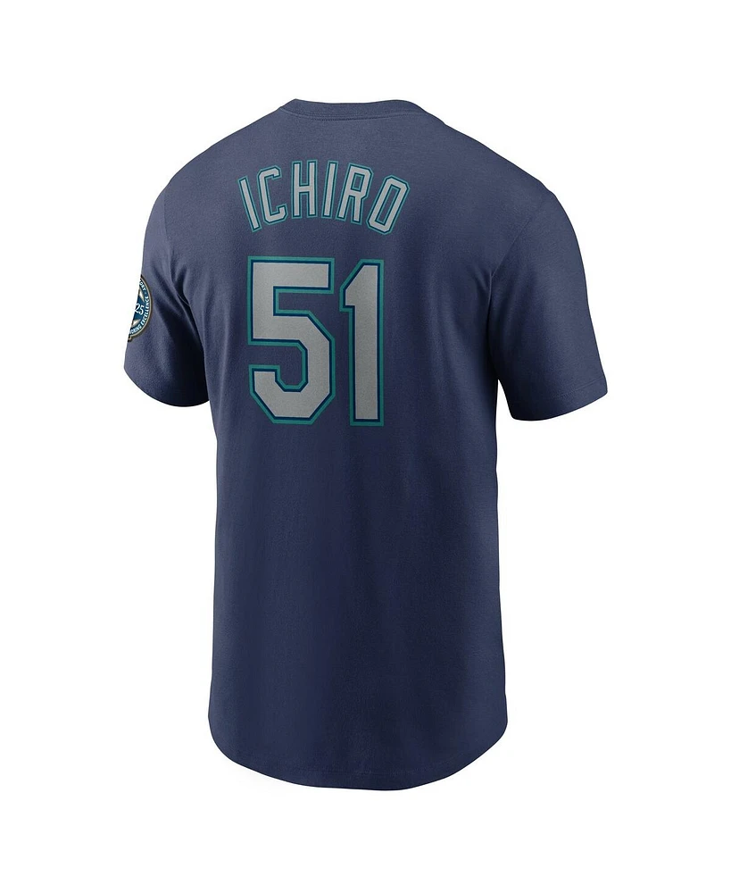 Nike Men's Ichiro Suzuki Navy Seattle Mariners 2025 National Baseball Hall of Fame Name Number T-Shirt