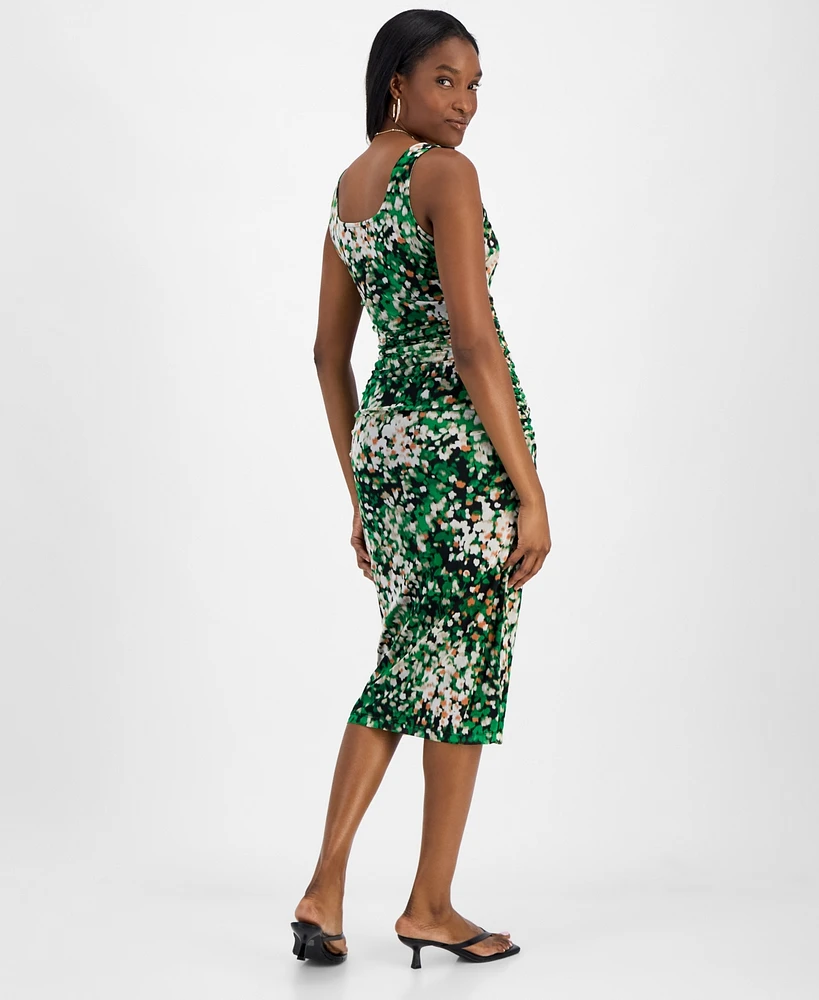 Bar Iii Women's Printed Mesh Sheath Dress, Exclusively at Macy's