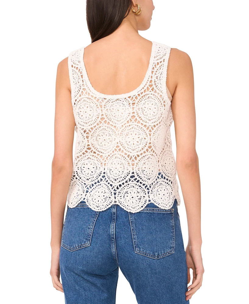 1.state Women's Crochet Open-Weave Tank Top