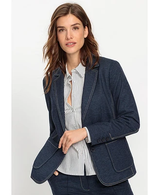 Olsen Women's Denim Look Jersey Blazer