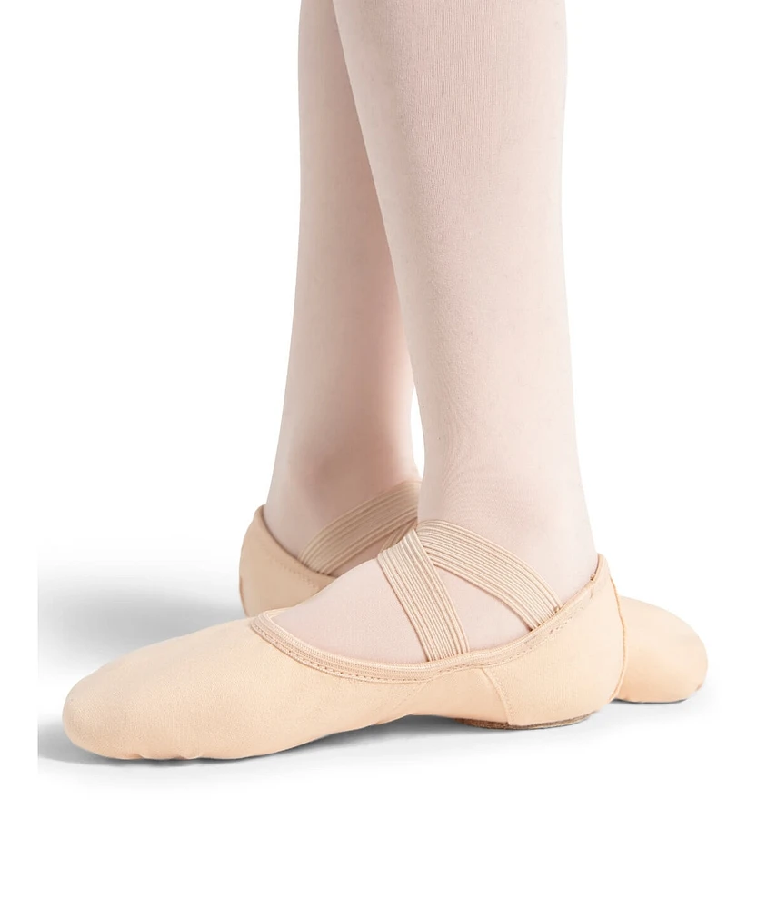 Capezio Girls Hanami Canvas Ballet Shoe Light Pink