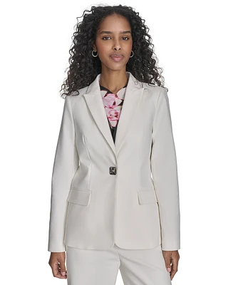 Calvin Klein Petite Classic One-Button Blazer