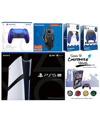 Sony Playstation 5 Pro Bundle with Extra Controller, Plantronics Headset, Gamer Kit, Trigger Kit and MightySkins Decal Voucher