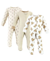 Hudson Baby Baby Boys Hudson Cotton Sleep and Play, Teddy Bears, Newborn