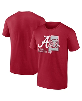 Fanatics Men's Crimson Alabama Crimson Tide State Lock In T-Shirt