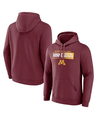 Fanatics Men's Maroon Minnesota Golden Gophers Iconic Fleece Down The Field Pullover Hoodie
