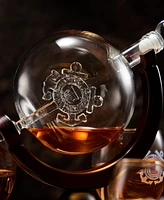 The Wine Savant U.s. Coast Guard Globe Whiskey Decanter Set