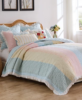 Greenland Home Fashions Ruffled Shabby Chic 3-Pc. Quilt Set