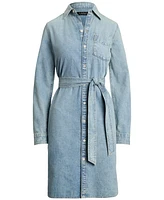 Lauren Ralph Lauren Women's Belted Denim Shirtdress