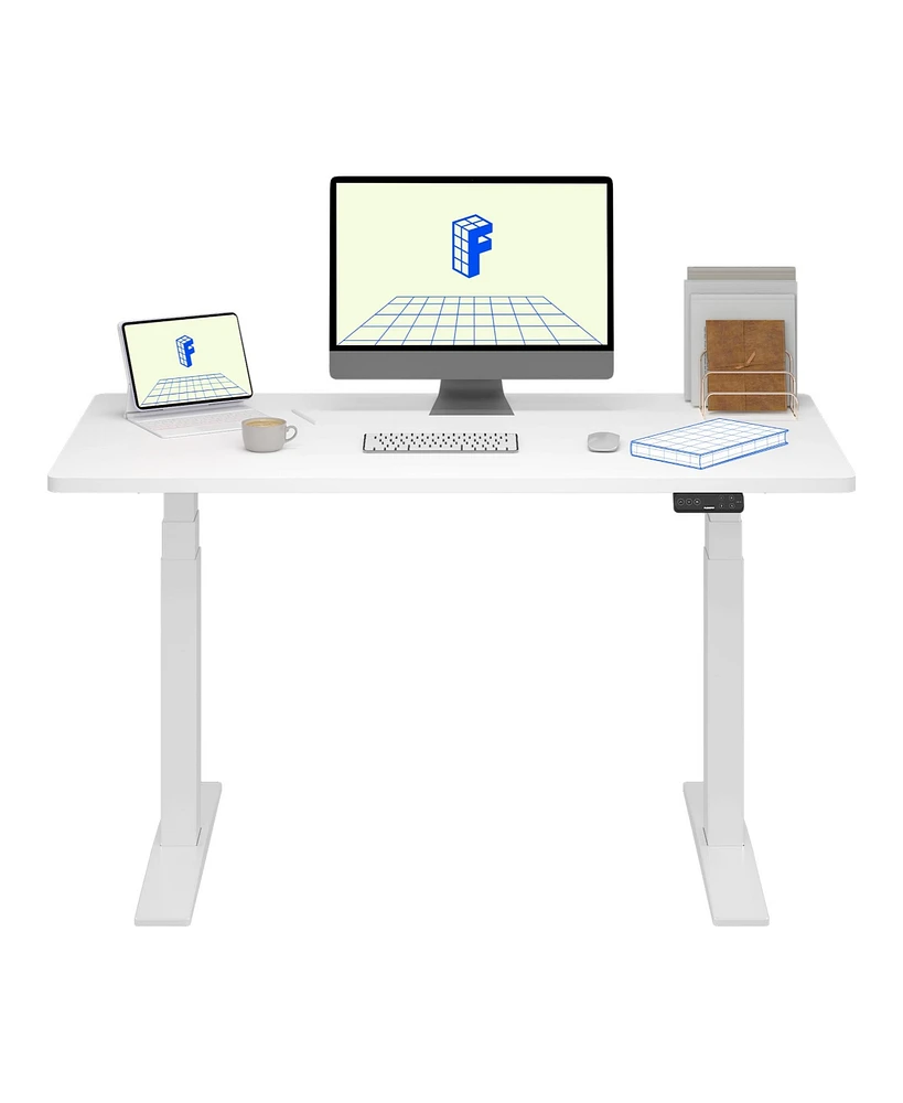 Flexispot E7-commercial W Electric Adjustable Standing Desk, Rectangular Chipboard Top & Base
