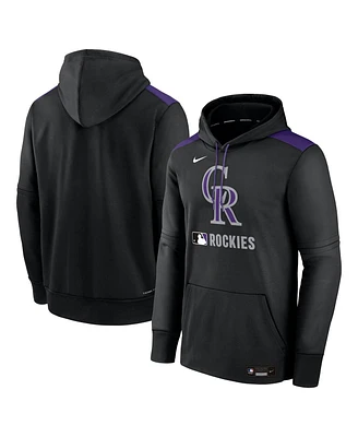 Nike Men's Black Colorado Rockies Authentic Collection Performance Pullover Hoodie