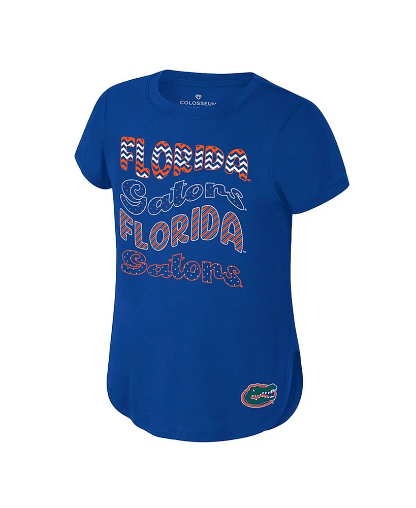 Colosseum Big Boys and Girls Royal Florida Gators Rogan T-Shirt