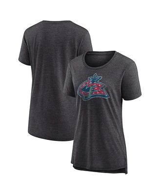 Fanatics Women's Heather Charcoal Columbus Blue Jackets Special Edition 2.0 Modern T-Shirt