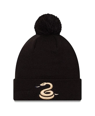 New Era Men's Black Philadelphia Union Jersey Hook Cuffed with Pom Knit Hat