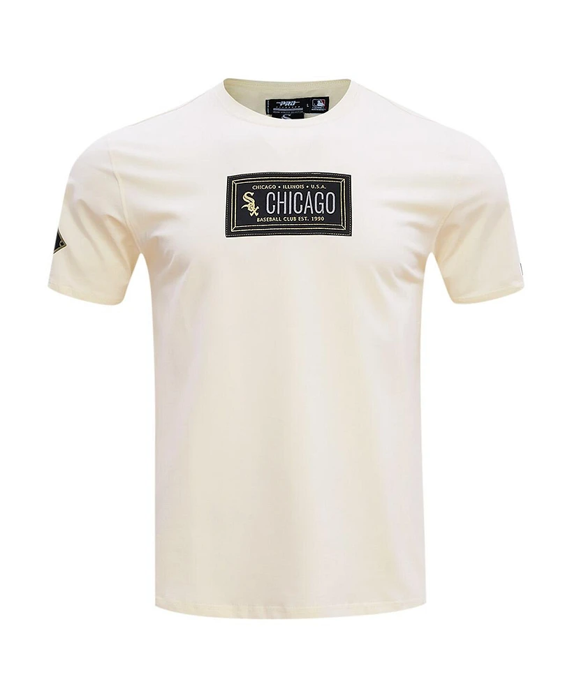 Pro Standard Men's Cream Chicago White Sox Club Member Badge T-Shirt