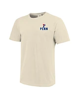 Image One Men's Cream Pennsylvania Quakers Comfort Colors Mascot Overlay T-Shirt